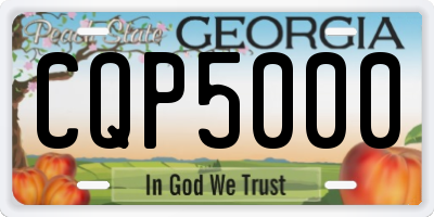 GA license plate CQP5000