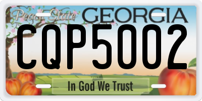 GA license plate CQP5002