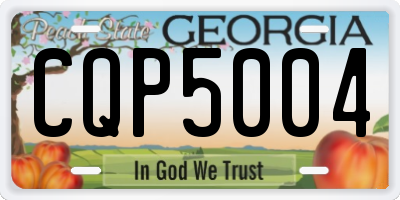 GA license plate CQP5004