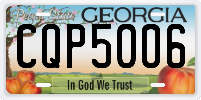 GA license plate CQP5006