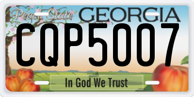 GA license plate CQP5007