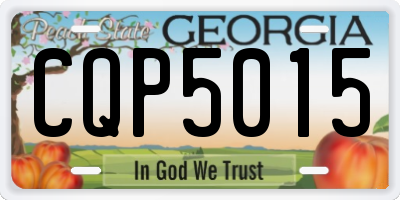 GA license plate CQP5015