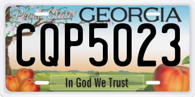GA license plate CQP5023