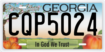 GA license plate CQP5024