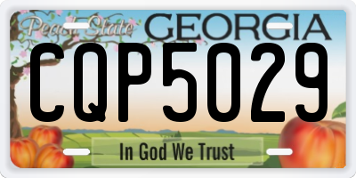 GA license plate CQP5029
