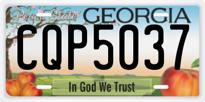 GA license plate CQP5037