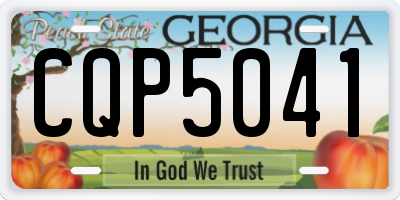 GA license plate CQP5041