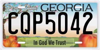 GA license plate CQP5042