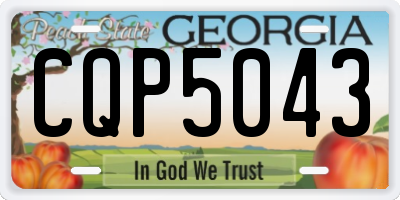 GA license plate CQP5043