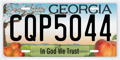 GA license plate CQP5044