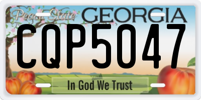 GA license plate CQP5047