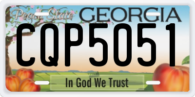GA license plate CQP5051