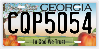 GA license plate CQP5054