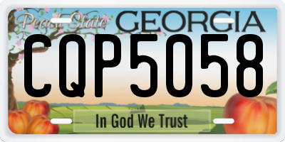 GA license plate CQP5058