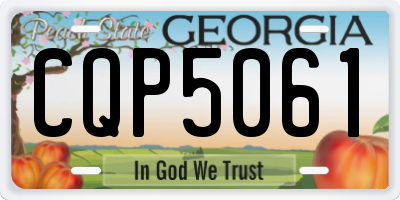 GA license plate CQP5061