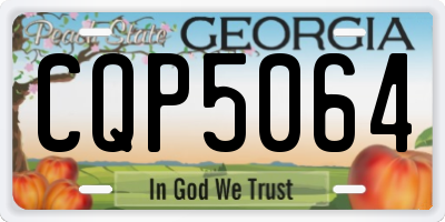 GA license plate CQP5064