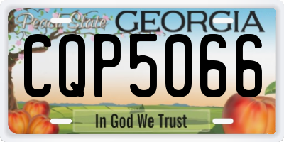 GA license plate CQP5066