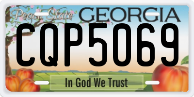 GA license plate CQP5069