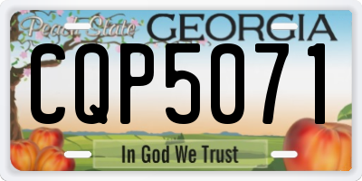 GA license plate CQP5071
