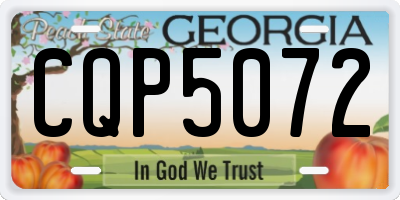 GA license plate CQP5072