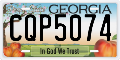 GA license plate CQP5074
