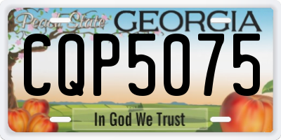 GA license plate CQP5075