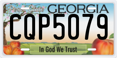 GA license plate CQP5079