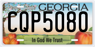 GA license plate CQP5080