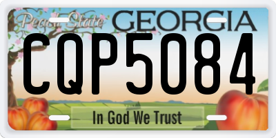 GA license plate CQP5084