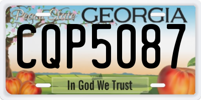 GA license plate CQP5087
