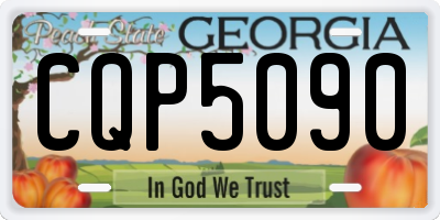 GA license plate CQP5090