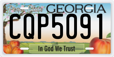 GA license plate CQP5091