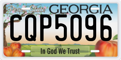GA license plate CQP5096