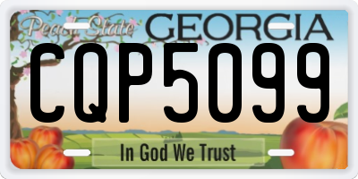 GA license plate CQP5099
