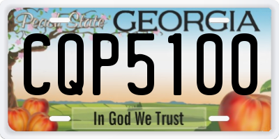 GA license plate CQP5100