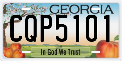 GA license plate CQP5101
