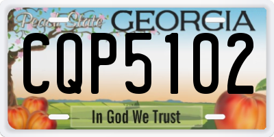 GA license plate CQP5102
