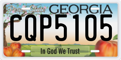 GA license plate CQP5105
