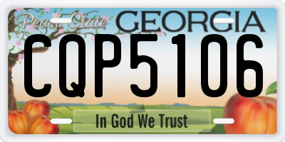 GA license plate CQP5106