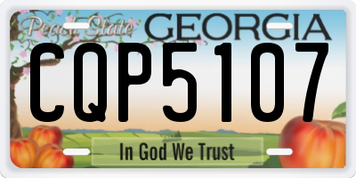 GA license plate CQP5107