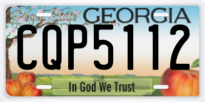 GA license plate CQP5112