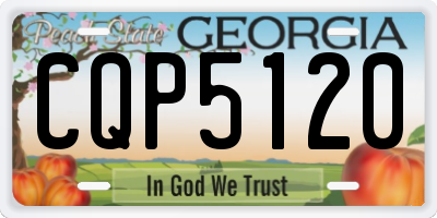 GA license plate CQP5120