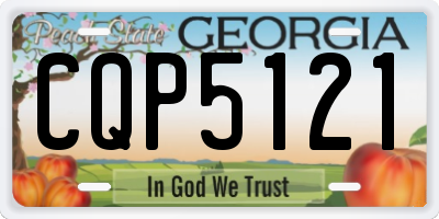 GA license plate CQP5121
