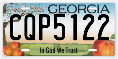 GA license plate CQP5122