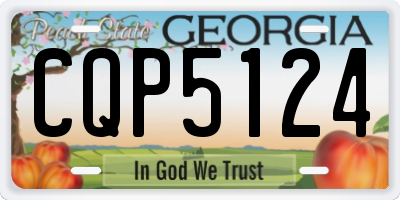 GA license plate CQP5124