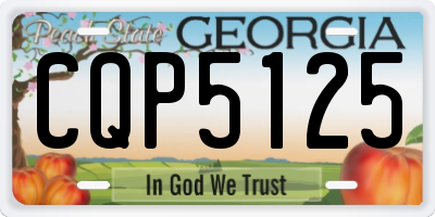 GA license plate CQP5125