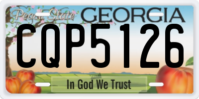 GA license plate CQP5126