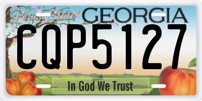 GA license plate CQP5127