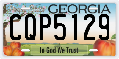 GA license plate CQP5129