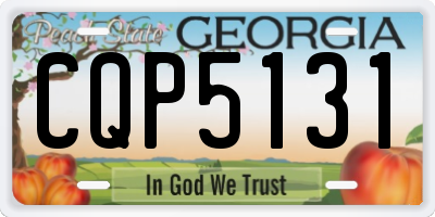 GA license plate CQP5131